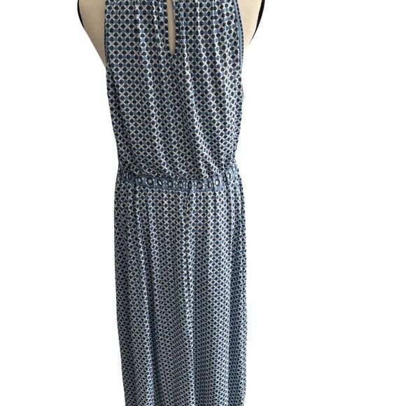 Max Studio Sleeveless Maxi Dress Size: Large Color: Blue/Black - Picture 7 of 13